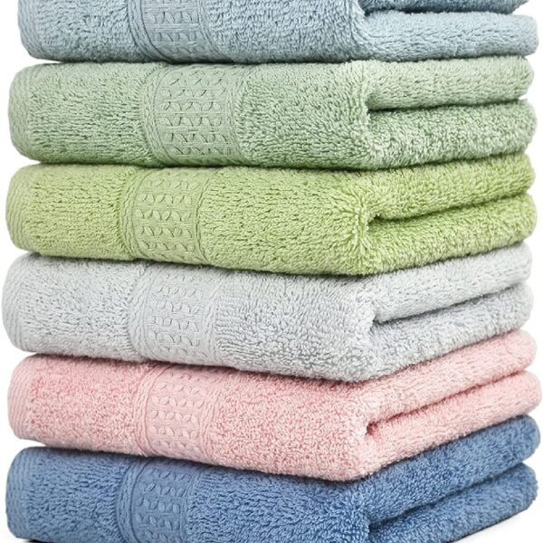 Hand Towels Set, 100% Cotton Quick Dry Soft Hand Shower Towels Set for Bathroom, 29