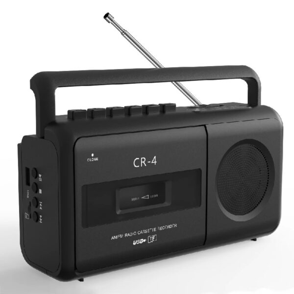Cassette Player Boombox, Portable AM/FM Radio Stereo, Cassette Tape Player Recorder with Big Speaker and Earphone Jack, Battery Operated or AC Powered
