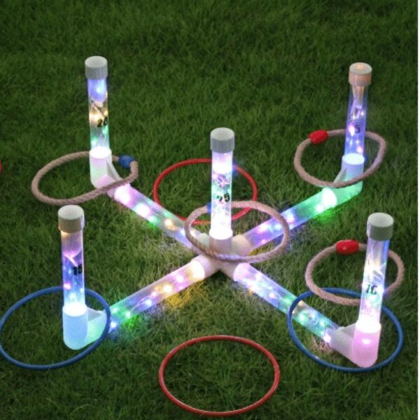 Education Games For Kids With Led Lights Outdoor Yard Game For Adults & Family Easy To Set Up W/ Compact Carry