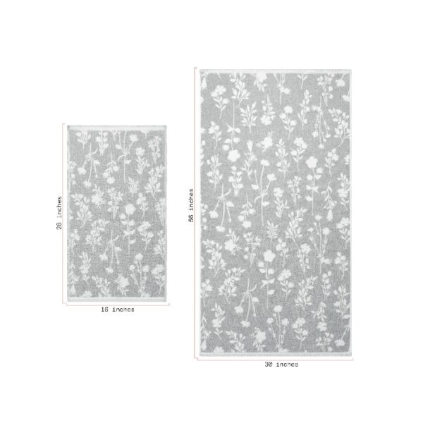 4 Pack Towel Set, Contains 2 Bath, 2 Hand - Sage Green by Drew Barrymore