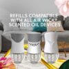 Plug-In Scented Oil Air Freshener Warmer Refills, Honeysuckle and Raspberry, 5 Count