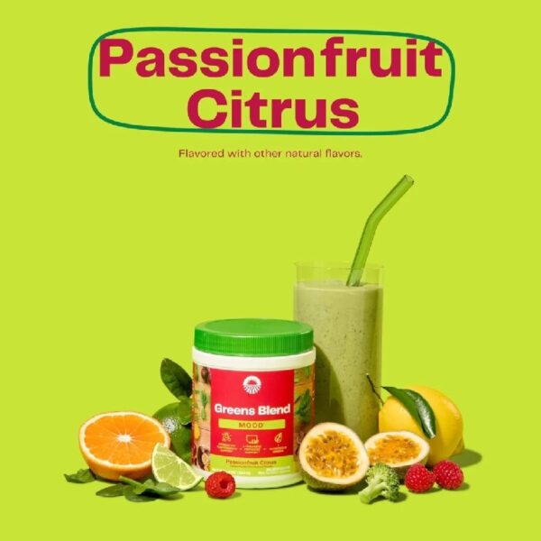 Greens Blend Mood, Passionfruit Citrus, Super Greens Powder, 7.4 oz, 30 Servings