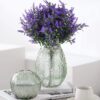 RECUTMS 20 Bundles Outdoor Artificial Plant UV Resistant Fake Plants, Faux Plastic Greenery for Indoor Outside Hanging Plants Garden Porch Window(White)