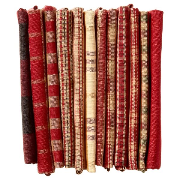 Dunroven House H100-500 Homespun 18 in. x 21 in. Fat Quarters 12pcs-Black