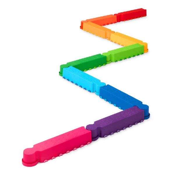 Rainbow Ridge Balance Beams Active Playset with 10 Plastic Pcs, Toddler and Preschool Toys