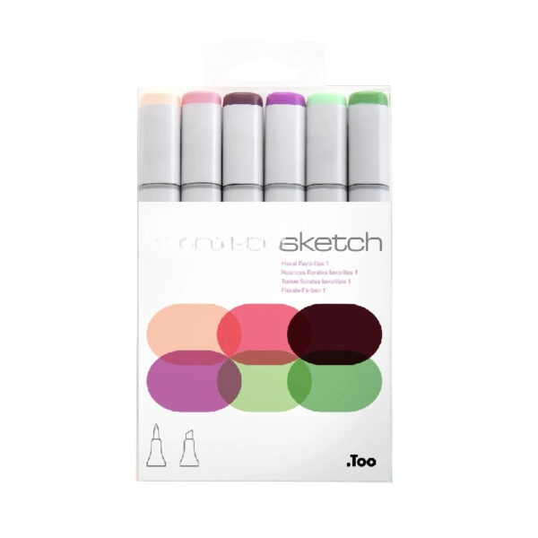 Copic Sketch Marker Set, 6-Colors, Blending Basics