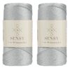 5 Skeins of Sensy Premium 2mm 251 Yards Polyester Rope 100% Polypropylene Cord Macrame Cord 2mm Crochet Bag Cord Macrame Rope Crochet Thread Gift for Knitter (Latte)