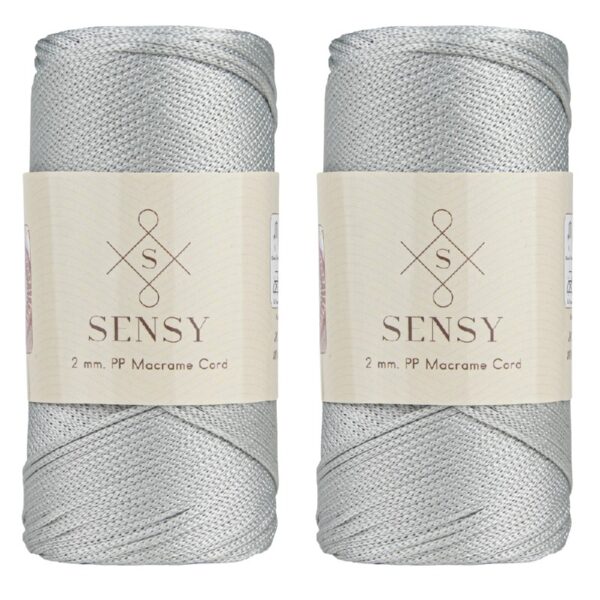 5 Skeins of Sensy Premium 2mm 251 Yards Polyester Rope 100% Polypropylene Cord Macrame Cord 2mm Crochet Bag Cord Macrame Rope Crochet Thread Gift for Knitter (Latte)