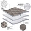 Extra Thick Mattress Topper, Cooling Mattress Pad Cover, Organic Cotton Pillow Top Protector with 8-21 Inch Deep Pocket, Twin Size