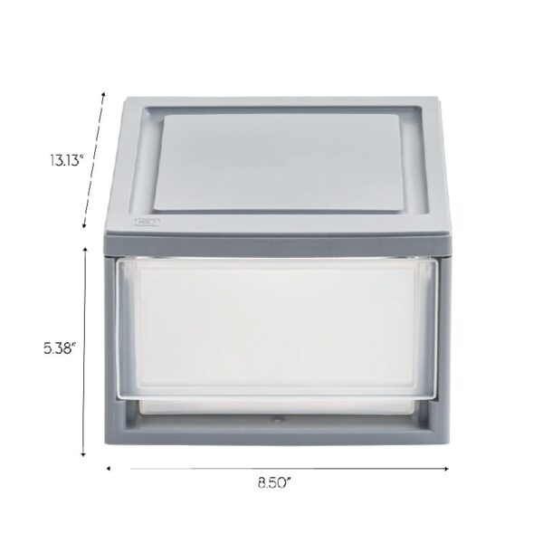6 Qt Small Plastic Drawers, Under Bed Storage Bins, Stackable, Modular 5Pk