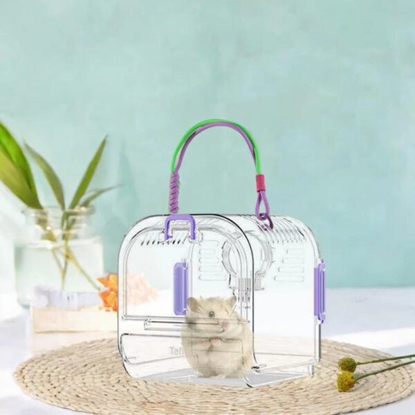 menolana Hamster -carry Bag Cage, Small Tier Carry Case, Guinea Pig Cage Outdoors, Hamster Travel Carrier for Chinchilla, Ferret, Mice, Mice green