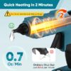 Doulami 100W Cordless Hot Glue Gun with 2.5A Battery and 40 Pcs Glue Sticks Perfect for Crafts