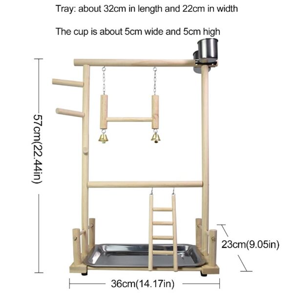 Parrots Play Score Bird Playground Wooden P^erch Gym Stand Playpen Ladder with toy Exercise Playgym