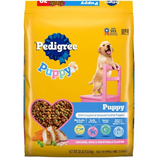 Puppy Growth And Protection Chicken And Vegetable Dry Dog Food For Puppies, 30 Lb Bag
