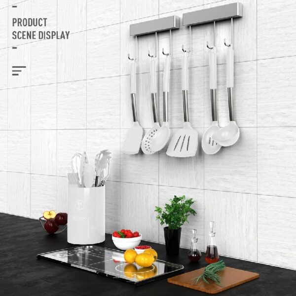 Silicone Cooking Utensils Set - Heat Resistant Stainless Steel Kitchen Utensils, Baking Tools Kitchen Gadgets,Turner, Tongs,Spatula,Spoon,Brush,Whisk,Non-Stick, Dishwasher Safe,BPA FREE (Khaki)