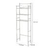 3-Shelf over the Toilet Steel Wall Mount Storage Shelf Unit, Black, Holds up to 30 lb Capacity