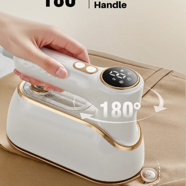 Travel Steamer Iron for Clothes, 1200W Portable Handheld Steamer Iron 4Mode with LCD Display 10s Fast Heating 180° Swivel Handle Powerful Wrinkle Remover, Garment Steamer for Home, Dorm