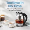 1.8L Electric Glass Kettle w/ Temperature Control, Removable Tea Infuser - Stainless Steel