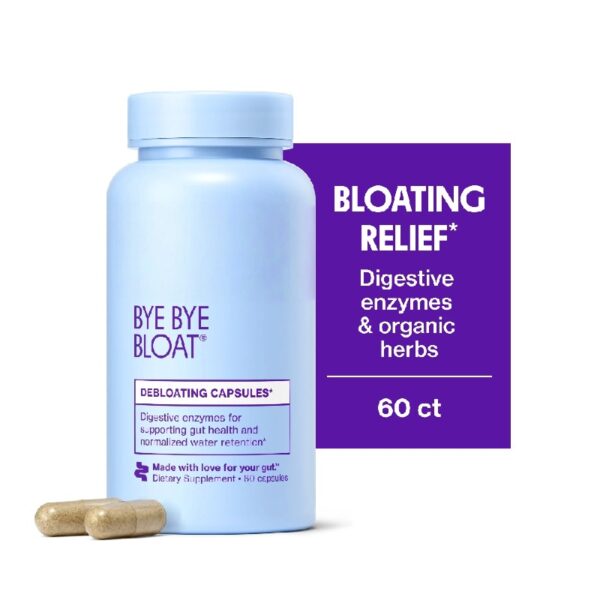 Bye Bye Bloat, Debloating Capsules, 60ct