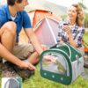 Bearded Dragon Travel Carrier, Portable Guinea Pig Carrier Bag Tortoise Carrier Pouch for Bunny Hamster Chinchilla Hedgehog Lizard Bird Outgoing Reptile Travel Carrying Case - Grey