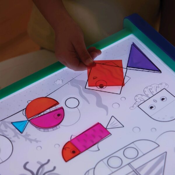 Battat Shine Bright Plastic Lightbox 60 Shapes 3 Transparency Sheets, Toddler and Preschool Toys