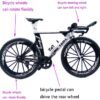 Mini Racing Bicycle Ornament Vehicles Mountain Bike Toy Model Decoration Crafts for Home (White#3)