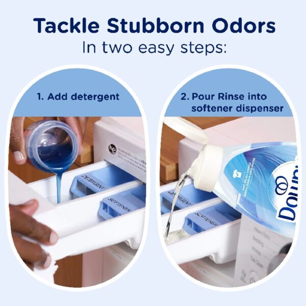 (4 pack) Fabric Rinse Laundry Odor Remover and Softener, Ocean Mist Scent, 25.5 fl oz