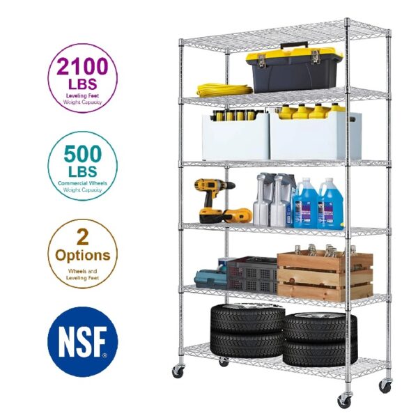 Wire Shelving Cart Unit 3 Shelves Shelf Rack Layer Tier,Black