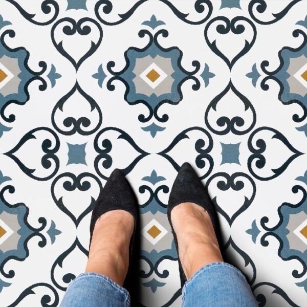 Retro Self Adhesive Vinyl Floor Tile - 20 Tiles/20 Sq. ft., 12 x 12, Slate Flooring Materials