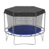 Trampoline With Integrated Shade Cover - Durable TPE Jump Mat And Safety Enclosure Net, Weather-Resistant Frame For All-Season Fun