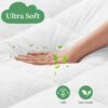 Extra Thick Queen Mattress Topper, Cooling Mattress Pad Cover, Mattress Protector with 8-21 Inch Deep Pocket,White