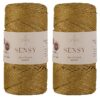 5 Skeins of Sensy Premium 2mm 251 Yards Polyester Rope 100% Polypropylene Cord Macrame Cord 2mm Crochet Bag Cord Macrame Rope Crochet Thread Gift for Knitter (Latte)