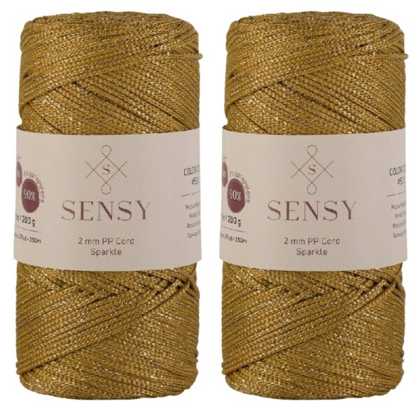 5 Skeins of Sensy Premium 2mm 251 Yards Polyester Rope 100% Polypropylene Cord Macrame Cord 2mm Crochet Bag Cord Macrame Rope Crochet Thread Gift for Knitter (Latte)