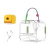 menolana Hamster -carry Bag Cage, Small Tier Carry Case, Guinea Pig Cage Outdoors, Hamster Travel Carrier for Chinchilla, Ferret, Mice, Mice green
