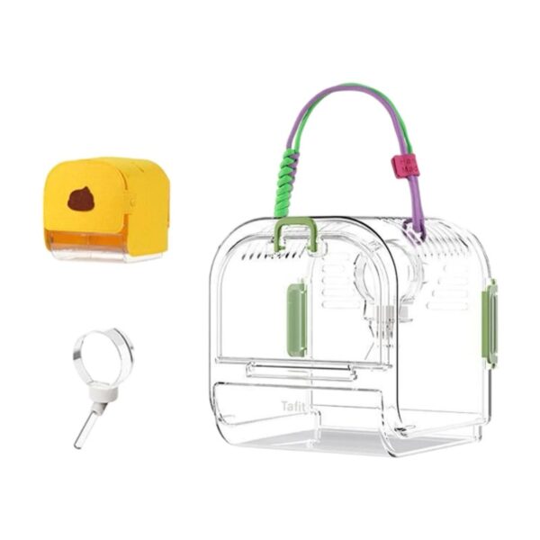 menolana Hamster -carry Bag Cage, Small Tier Carry Case, Guinea Pig Cage Outdoors, Hamster Travel Carrier for Chinchilla, Ferret, Mice, Mice green