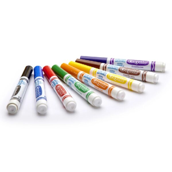 Crayola Ultra-Clean Markers, Conical Tip, Classic Colors, 8 Count | Bundle of 5 Boxes
