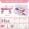 Knitting Machines 48 Needles,Smart Knitting Crochet Machine, Knitting Crochet Machine with Row Counter,Weaving Loom Machine Kit for Adults,DIY Board Rotating Double Knit Kit