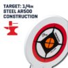 AR500 Spinner Target, Large Frame, White, Steel, Shooting Practice Targets, 4