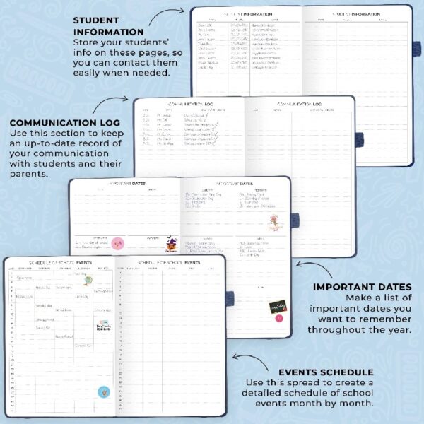Clever Fox Teacher Planner - Mystic Blue