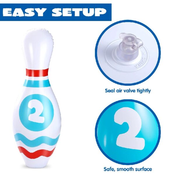 Giant Inflatable Bowling Set for Kids and Adults, Christmas Birthday Party Games, Kids Education Motor Skills Toys