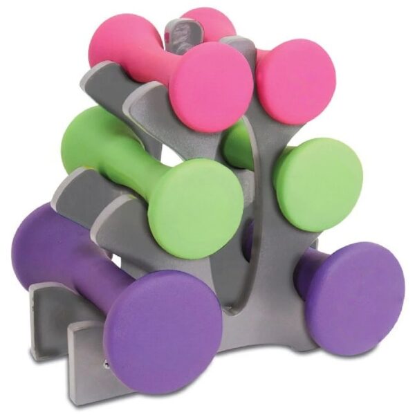 20lb Hourglass Neoprene Dumbbell Set with