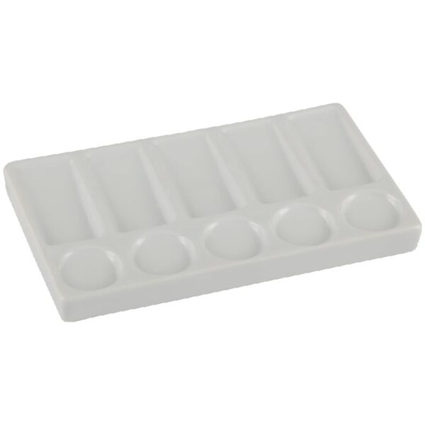 Creative Mark Glazed Stacking Style Nesting Palettes Porcelain Paint Palette Tray for Watercolor, Gouache, Color-Mixing - Paint Tray for Kids and Adults - 1 Pack