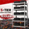 5-Tier Metal Boltless & Adjustable Storage Rack, Blue