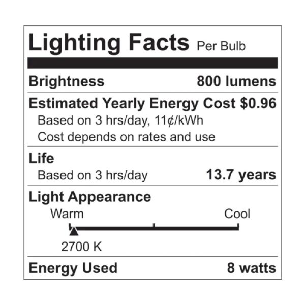 LED Light Bulbs, 60 Watt, Soft White, A19 Bulbs, Medium Base, Clear Finish, 13yr, 12 pack