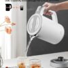 Travel Electric Tea Kettle with Auto Shut-Off & Boil Dry Protection, 304 Stainless Steel Mini Portable Water Boiler, 0.8 L Fast Heating Coffee Kettle, Perfect Holiday Gifts Black