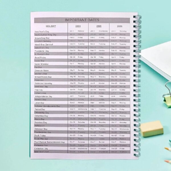 Calendar Planner 2025 - July 2024 - December 2025 18 Month Daily Planner, 7.6" X
