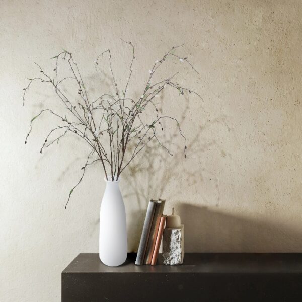 46.5-inch Artificial White-Brown Willow Flower Long Stem, for Indoor Use, by Mainstay, Set of 8