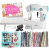 Virtu 122 PC Mini Portable Sewing Machine for Beginner Kids and Adults, Ballet Pink