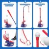 3-in-1 T Ball Set for Kids, 2.5-3.9ft Height Adjustable Tee Ball Stand, Hanging Tee, Pitching Machine, Tball Bat with 6 Balls, Indoor/Outdoor Sport Gifts for Boys & Girls