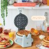 Rotating Belgian Waffle Maker, White Icing by Drew Barrymore